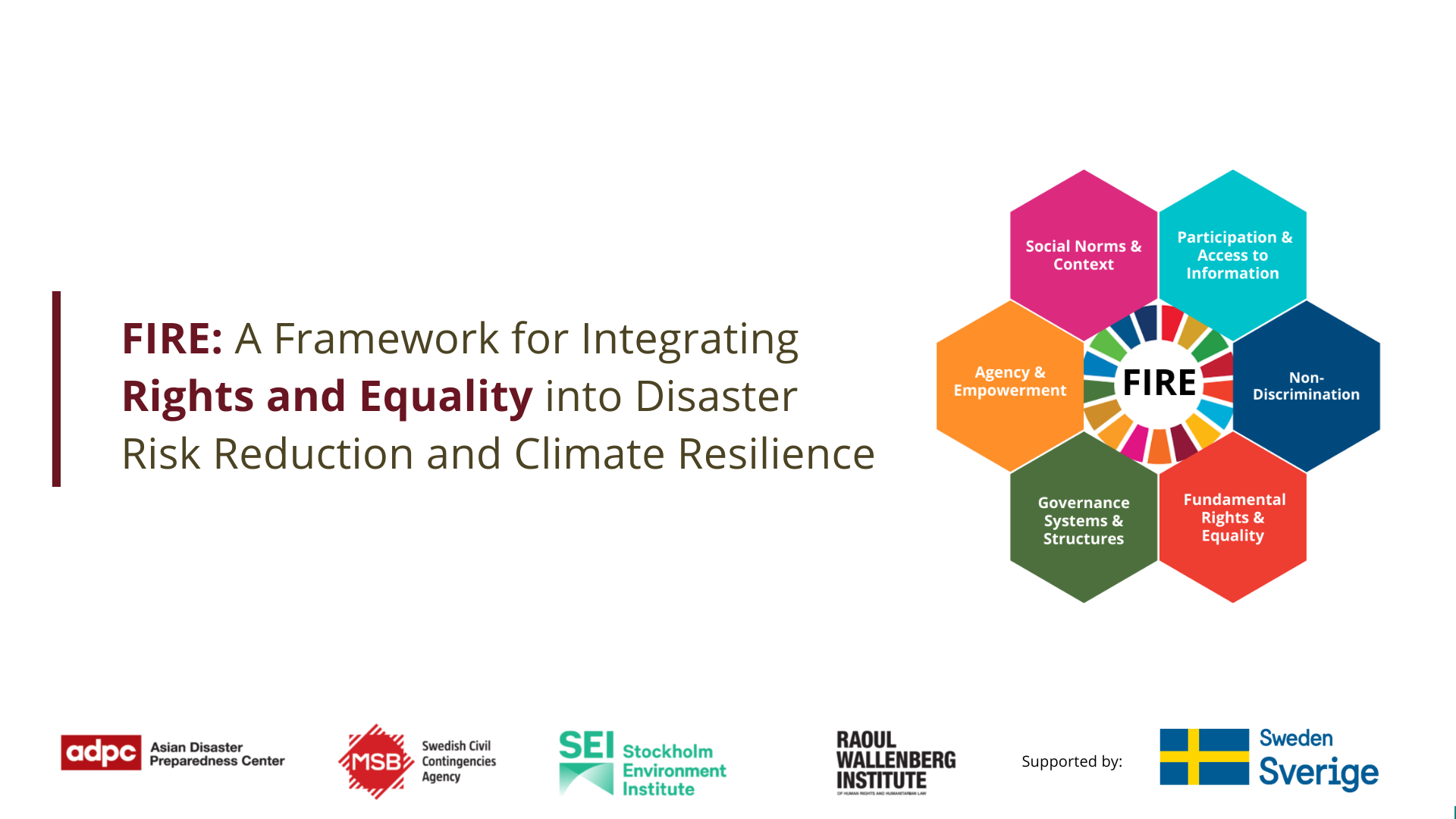 E-Learning Course on Integrating Human Rights and Gender Equality in Disaster Risk Reduction and Climate Resilience FIRE01